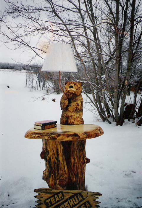 Bear Lamp and Table